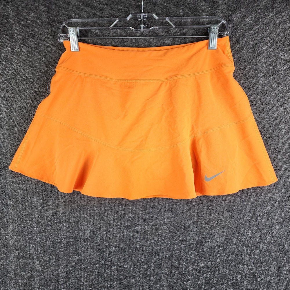Nike Skort Womens S 523550-810 Orange Dri-FIT Tennis Golf Athletic EUC